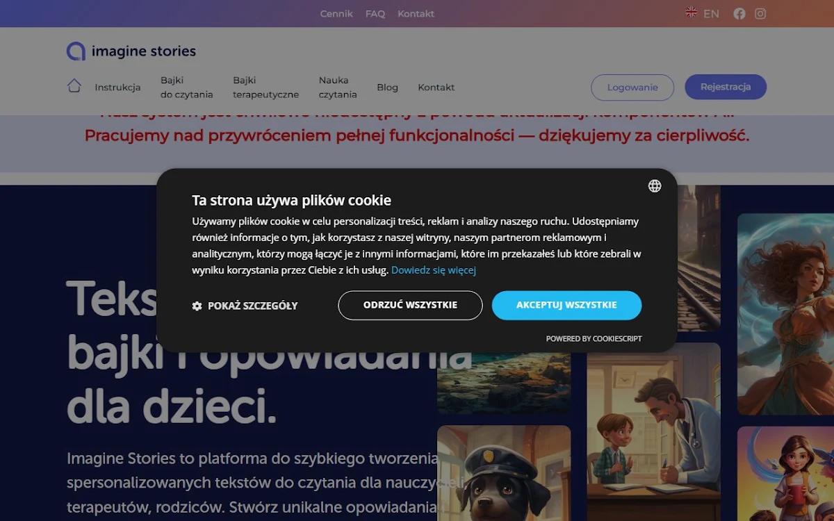 Captura de Imagine Stories