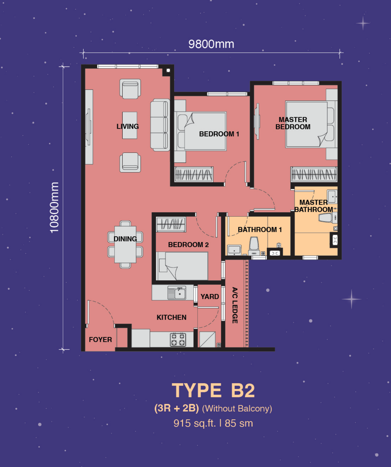 The Asteriaz @ Kebun Teh — floor plan