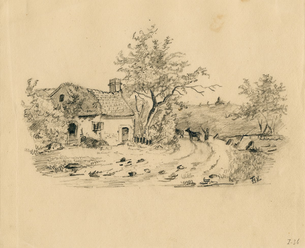 Farmhouse with pathway