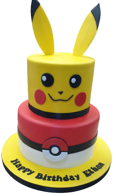 Pokemon 2 Tier Birthday Cake CB-NC419