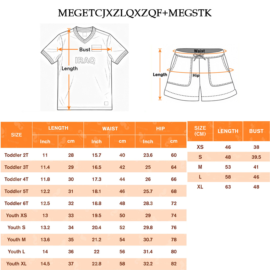 AOP MEG children's raglan sleeve folded neck curved football uniform+MEG children's beach pants