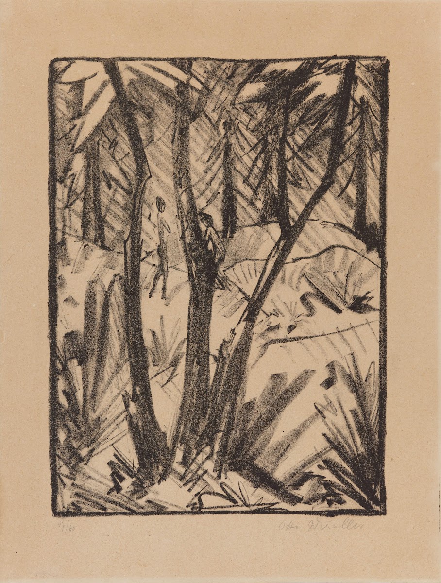 Waldlandschaft mit kleinen Figuren 2 1919