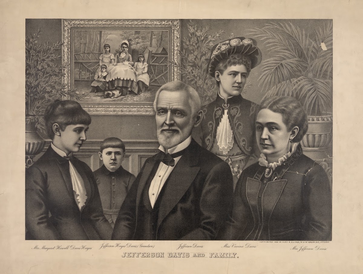 Jefferson Davis and family 1890