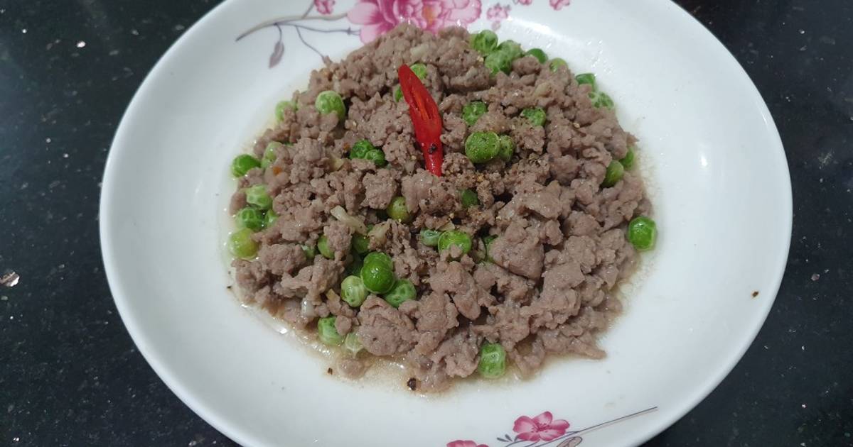 SP.0655 - Thịt Bò Bằm Xào Đậu Hà Lan