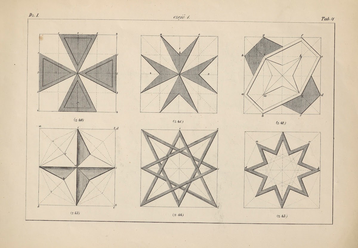 Wzory i nauka rysunku Patterns and drawing lessons Vol2 Pl12 1872