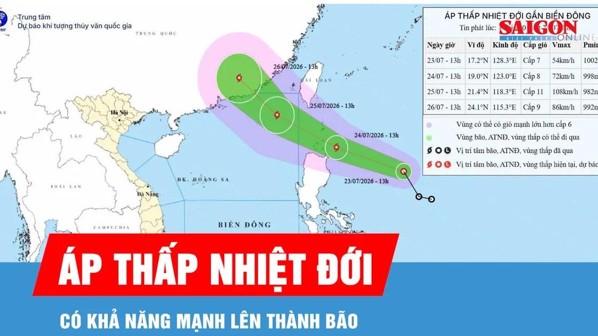 Áp thấp nhiệt đới gần Biển Đông có khả năng mạnh lên thành bão - Báo Sài Gòn Giải Phóng