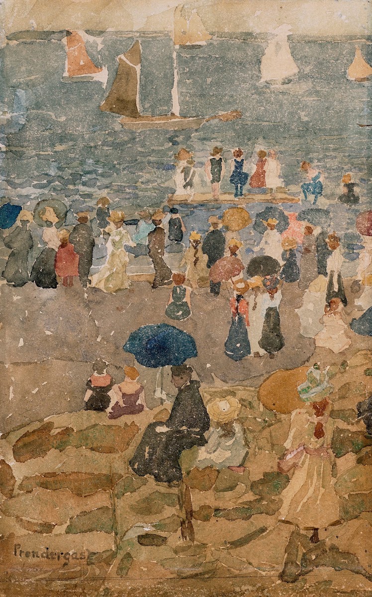 Beach Scene North Shore circa 1896 97
