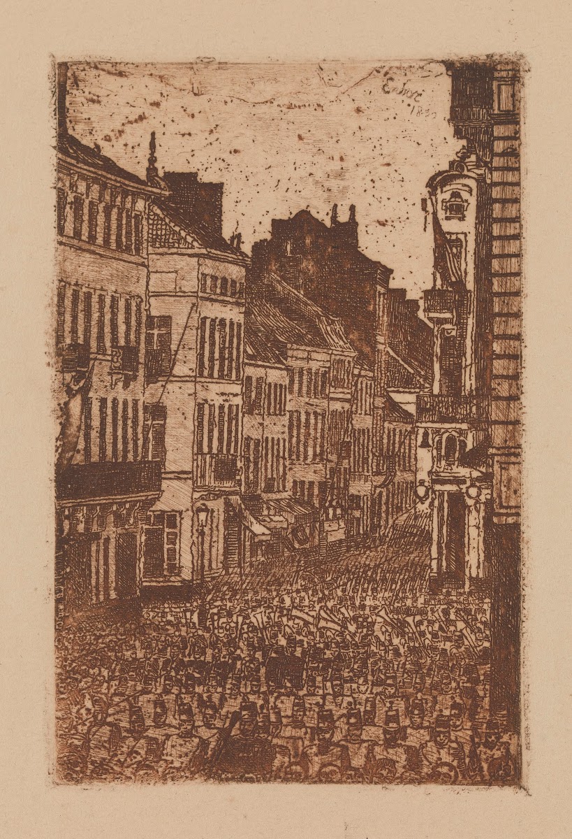 The Music in the rue de Flandre Ostend 1890