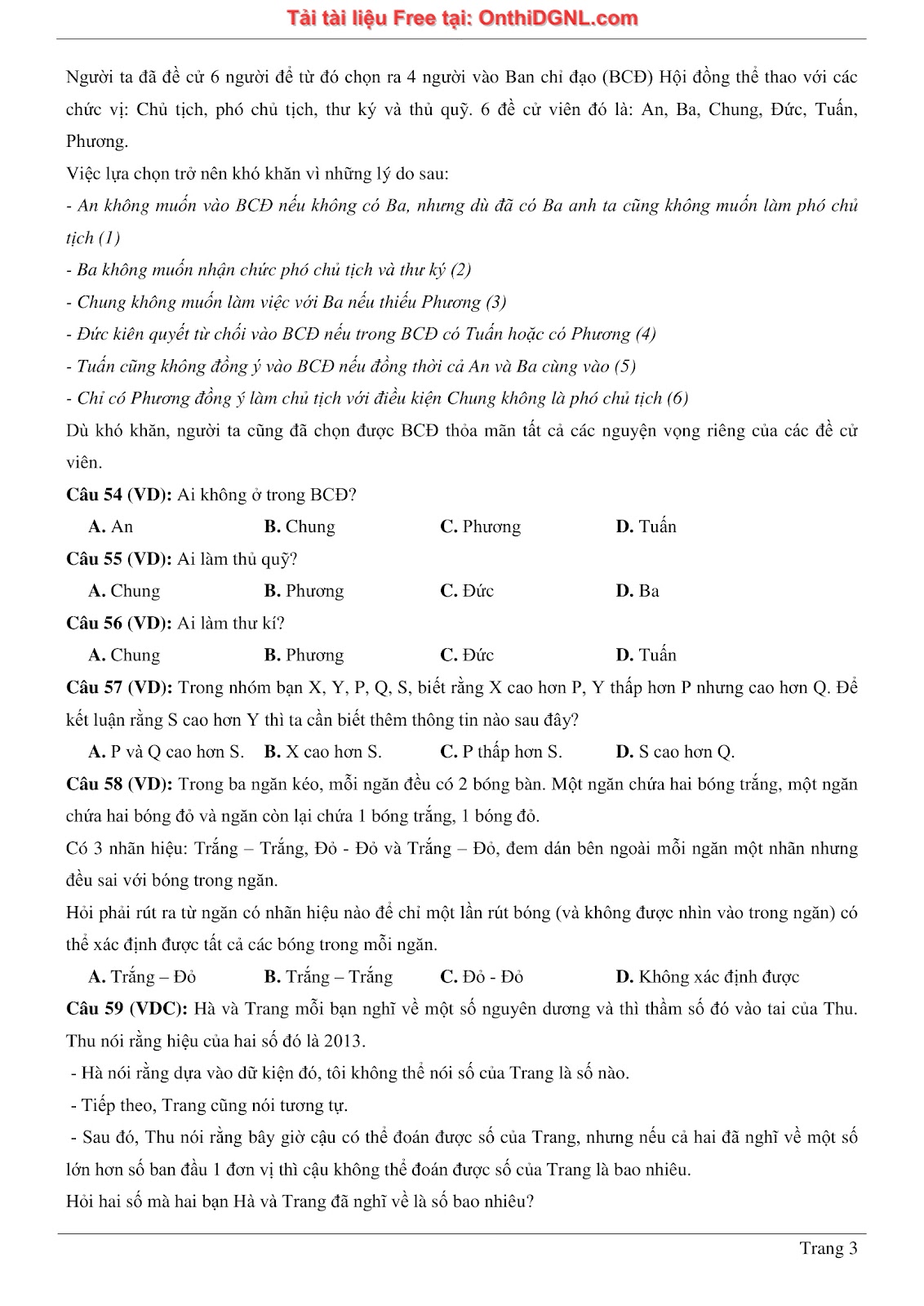 900 bài tập môn Toán - Ôn thi ĐGNL ĐHQG TP HCM Phần 12