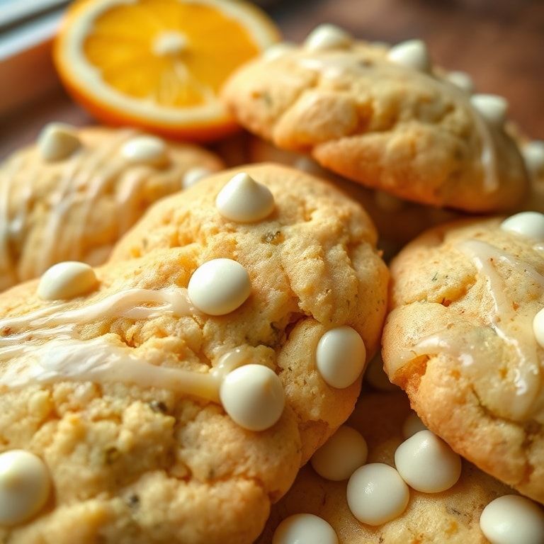 Easy Creamy Orange Cookies with White Chocolate Chips – Soft, Zesty & Irresistibly Sweet finished