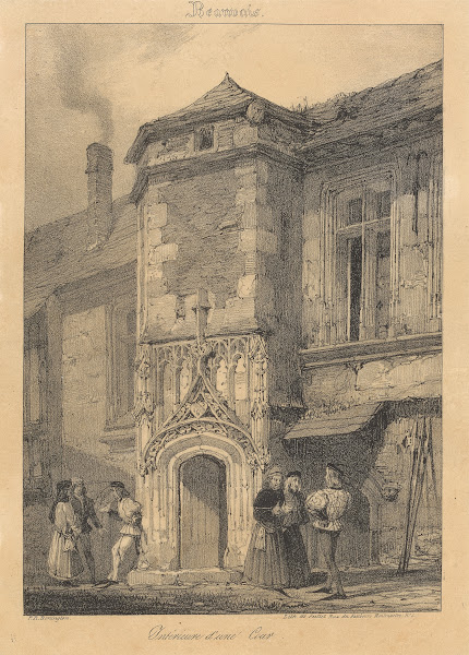 Beauvais  interieur dune cour