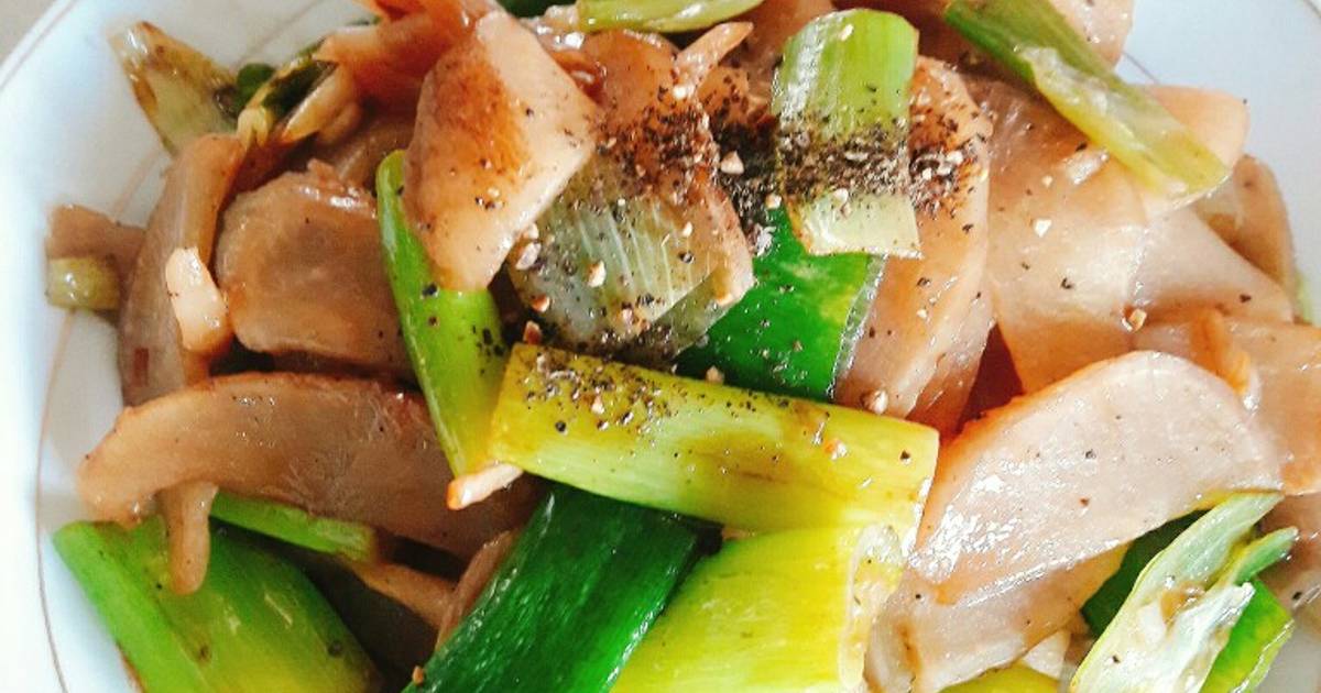 Củ cải muối xào nước tương (món chay)