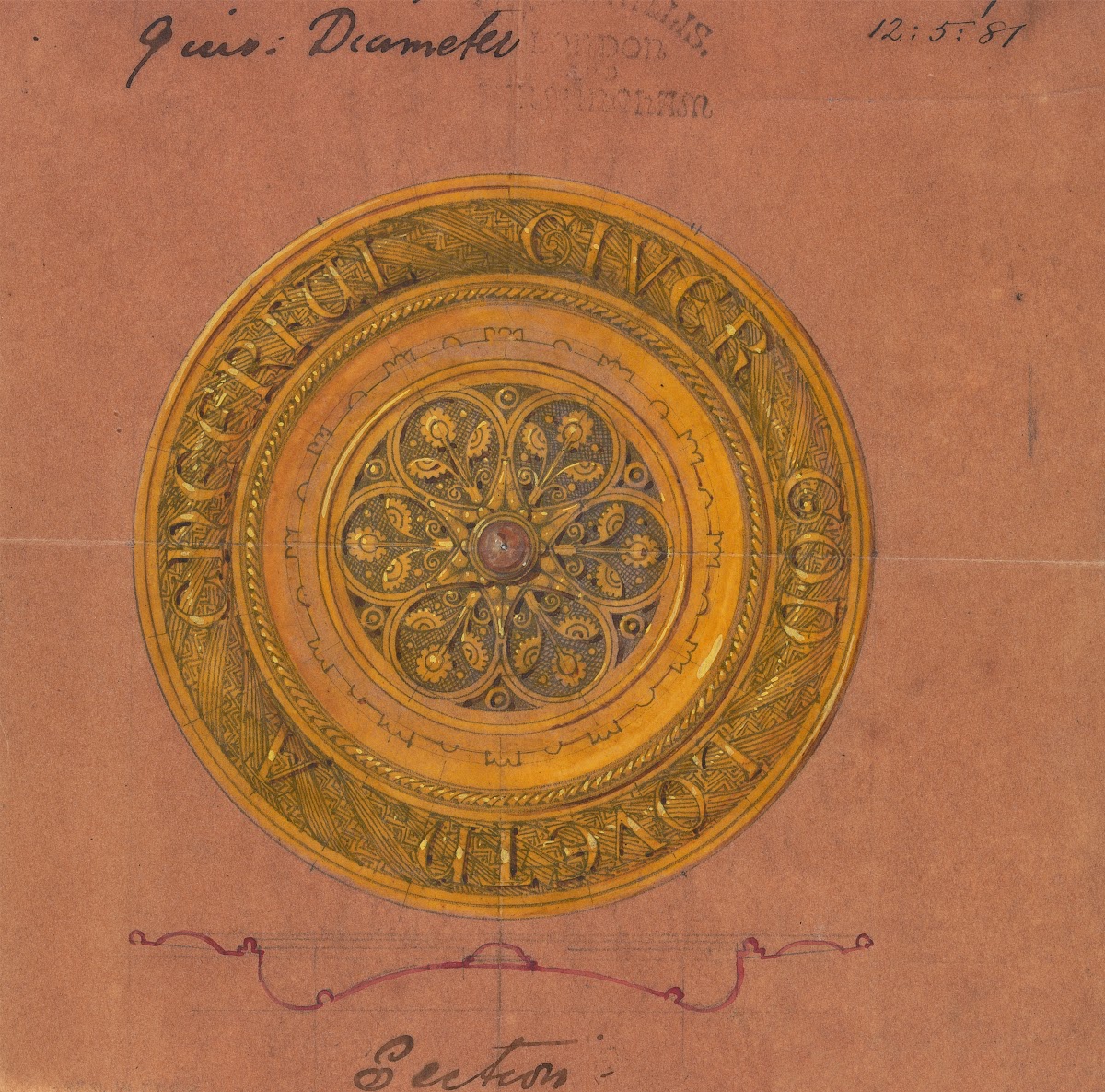 Design executed for Jones and Willis metal and wood workers and church furniture