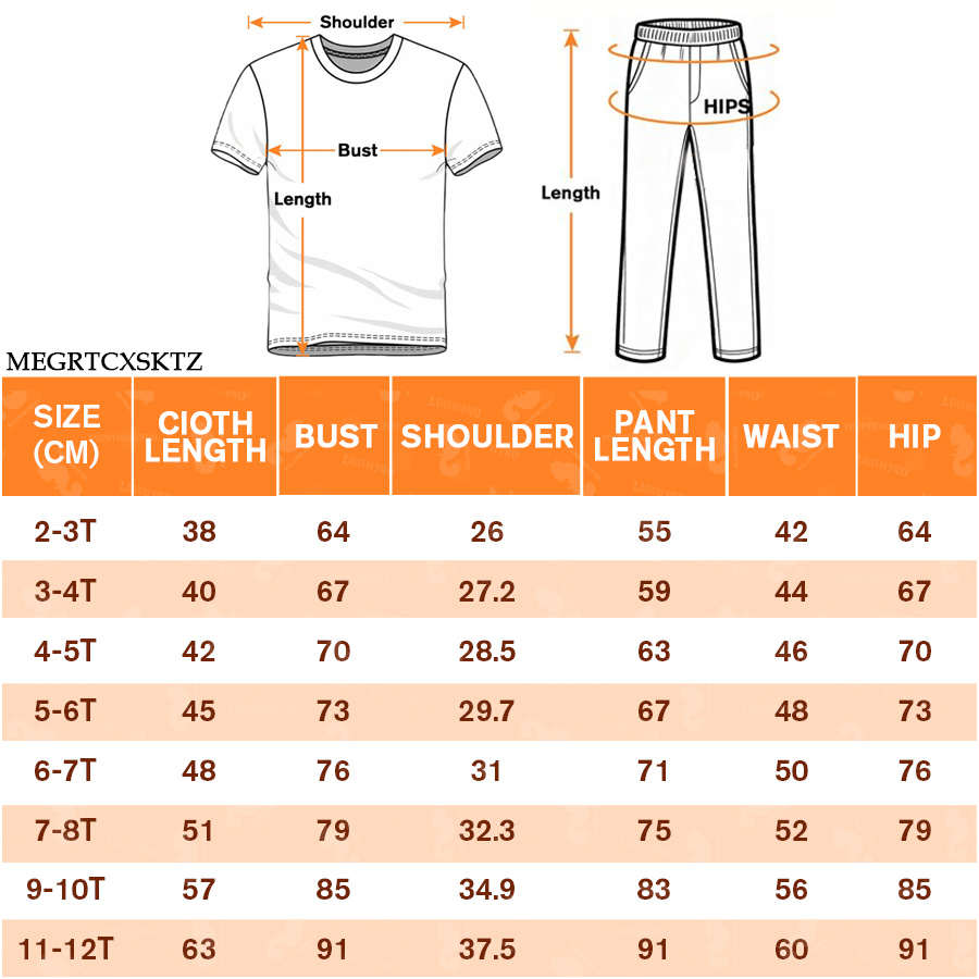 AOP Children's Long Sleeve & Straight Sleep Pants Set