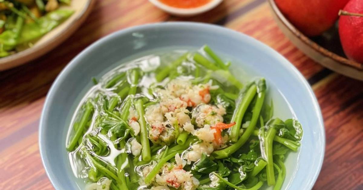 Canh Rau Muống Nấu Tôm