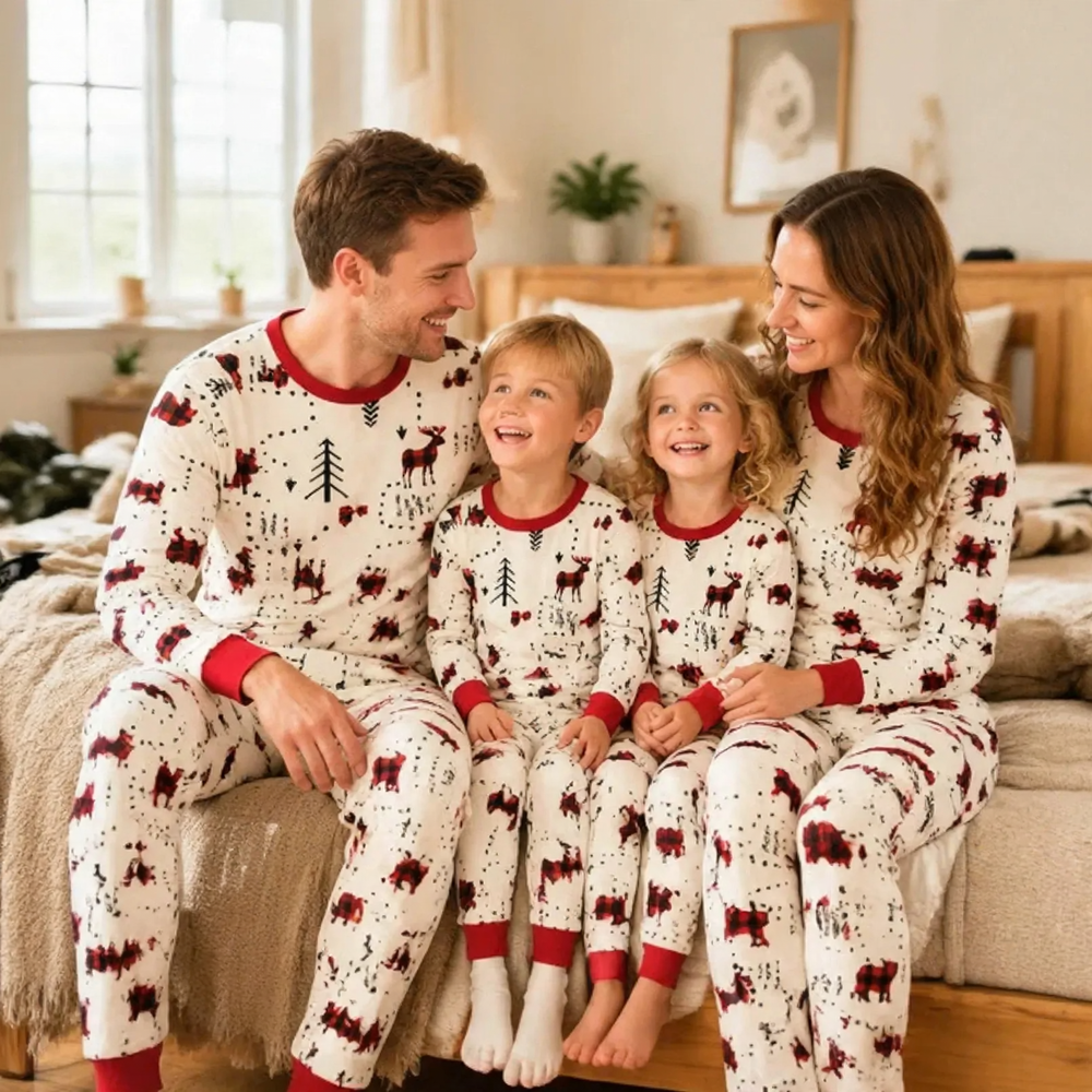 Family Pajama Sets in Christmas Design