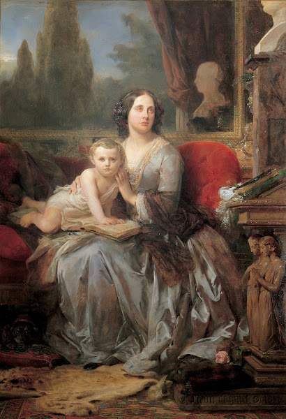 Maria Brignole Sale Duchess of Galliera with her son Filippo 1856
