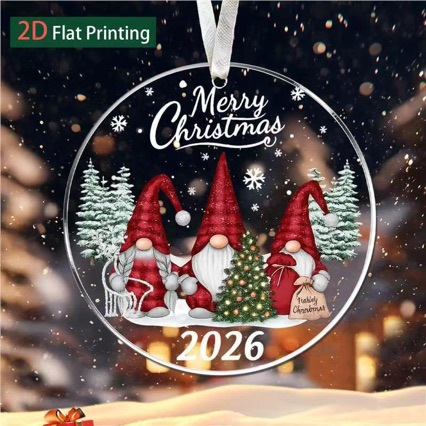 Weihnachtlicher Wichtel-Anhänger aus Acryl