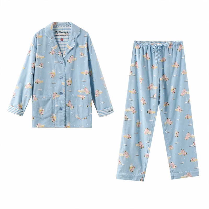 Women's cotton house suit, brushed, versatile
