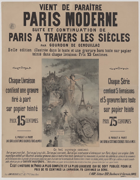 Vient de paraitre Paris moderne suite et continuation de Paris à travers les siè