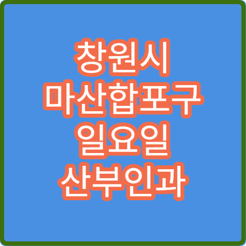 창원시 마산합포구 일요일 산부인과 진료 병원 여성질환 상담 가능