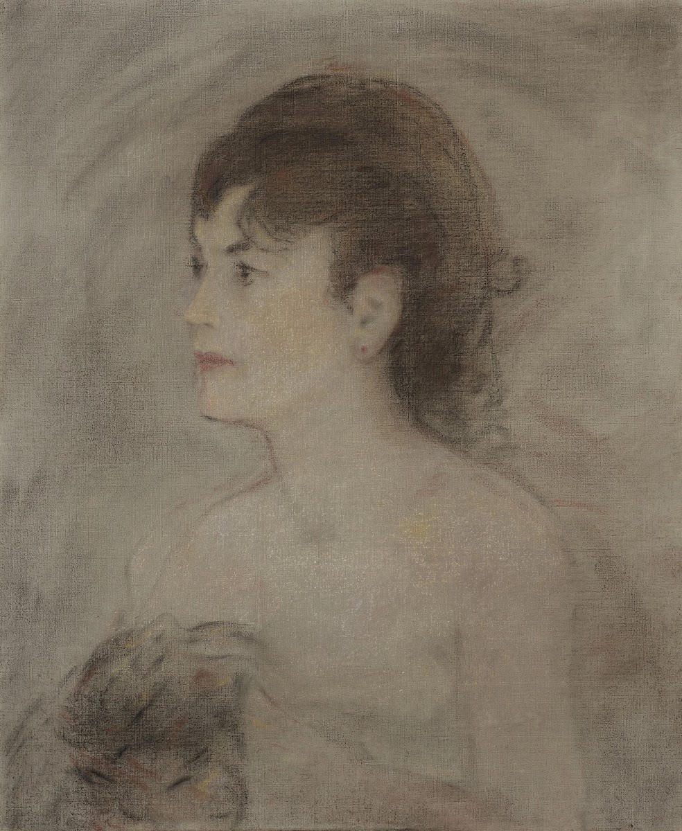 Jeune femme decolletté 1882