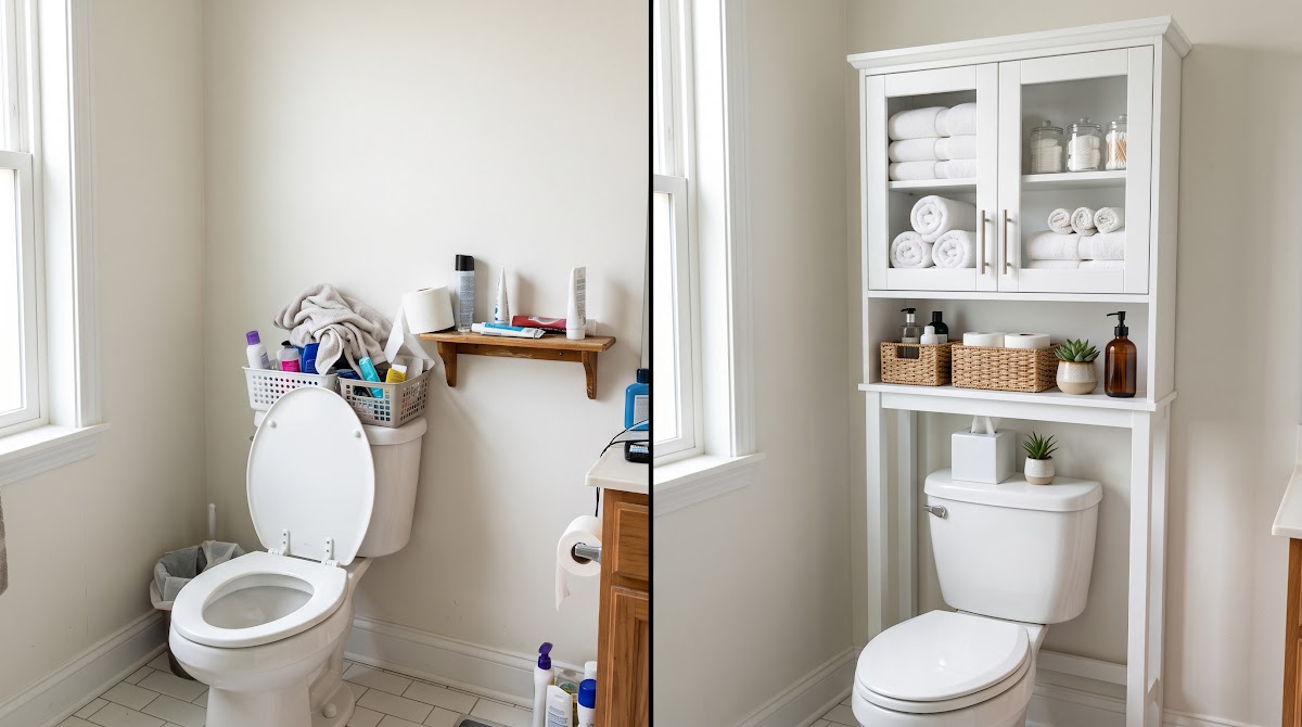 Best Over Toilet Storage Cabinets for Bathrooms (2026) - BEFORE-AFTER / FINAL VERDICT