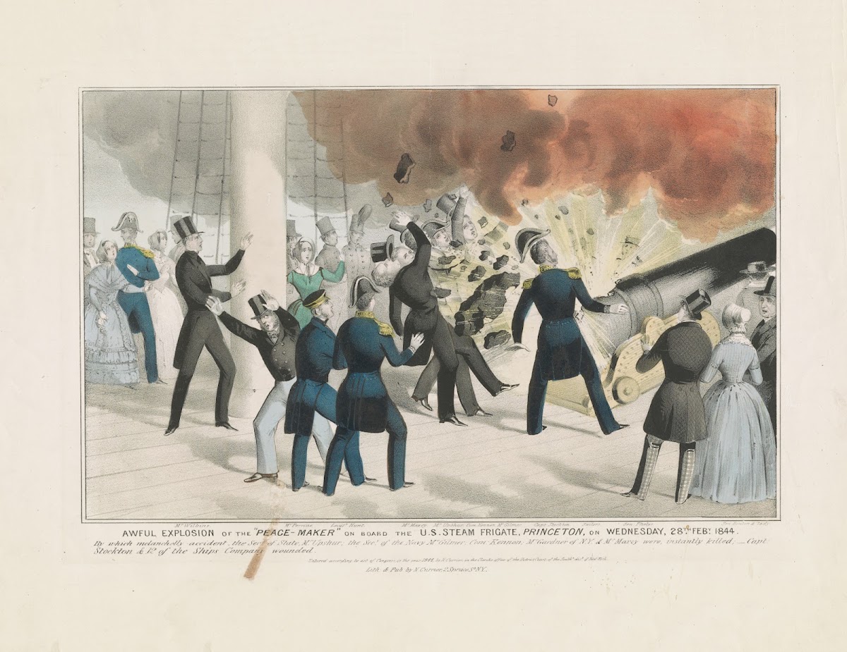 Awful explosion of the peace maker on board the US Steam Frigate Princeton on We