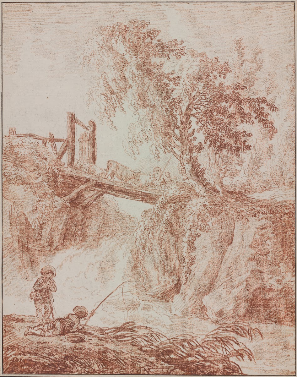 Herdsmen Crossing a Waterfall 1770 1775