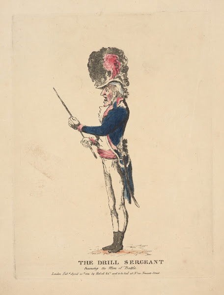 The drill sergeant training the men of battle 1799
