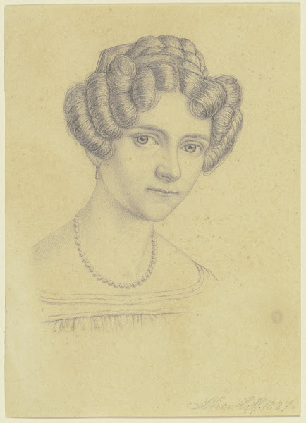 Die Frau des Künstlers Elisabeth Hoff geb Scheurer als dessen Braut 1827