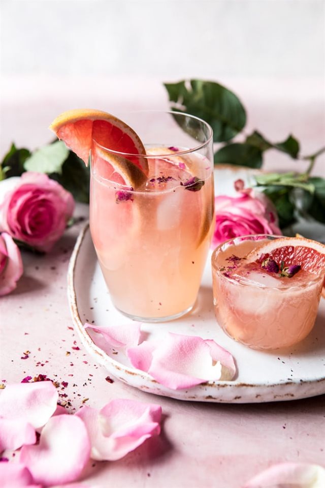 Cocktail Bưởi Đào Rượu Hoa Hồng