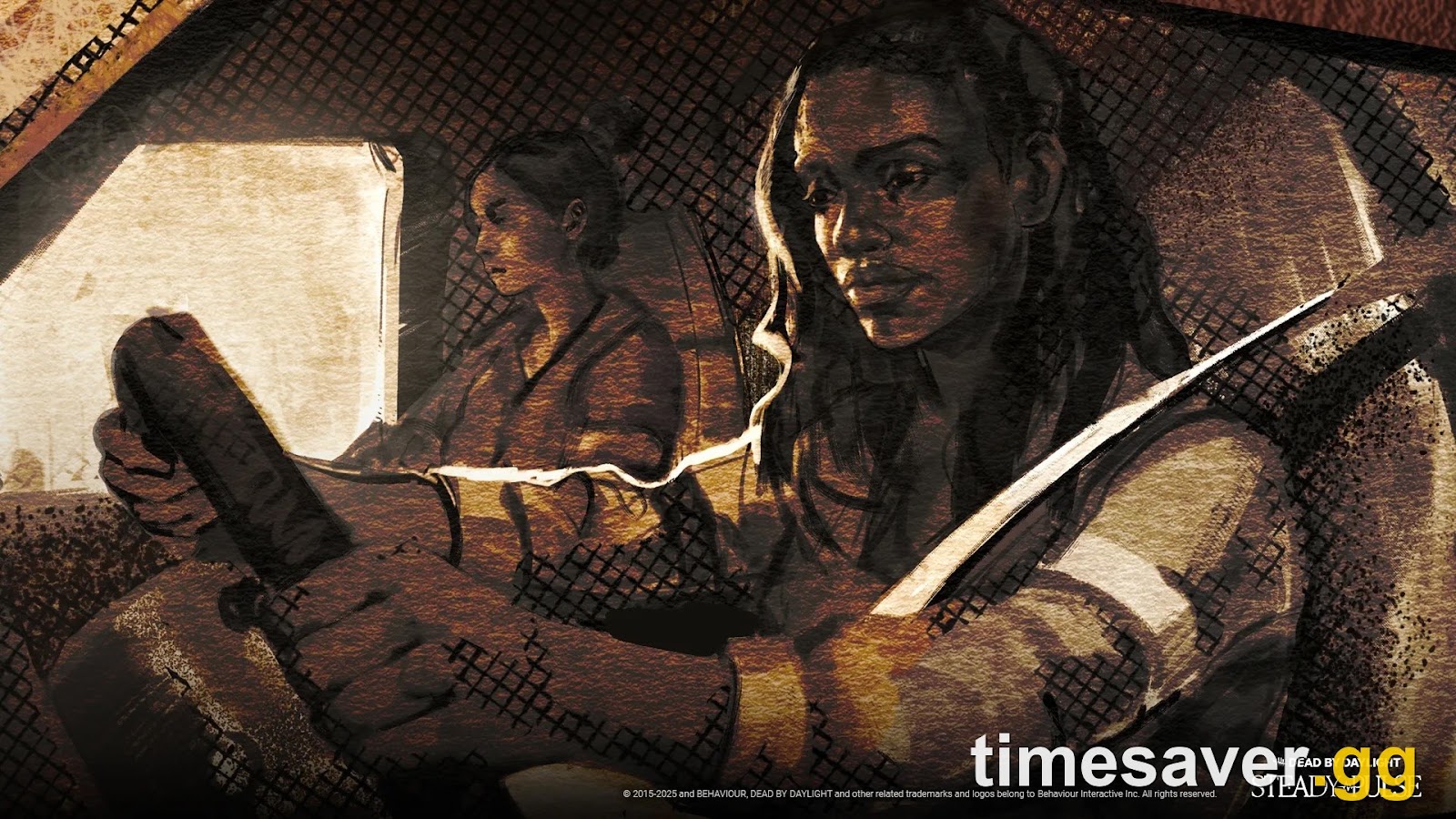 Official Dead by Daylight Steady Pulse artwork showing the Survivor Orela Rose, owner of the Do No Harm perk