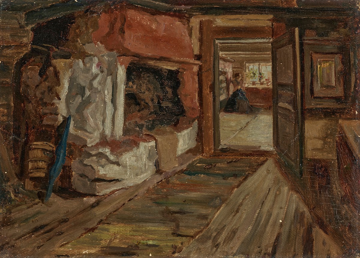 Interior of a Cottage Stuginteriörer The Bedroom 1872