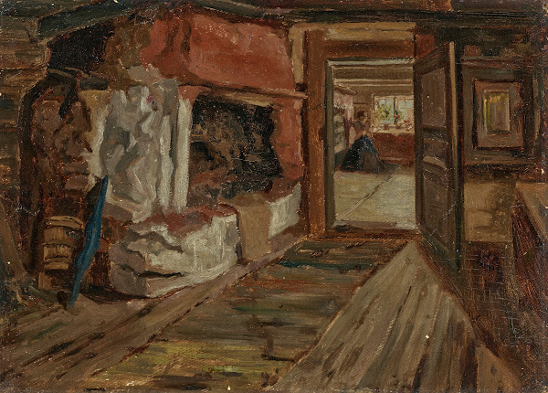 Interior of a Cottage Stuginteriörer The Bedroom 1872