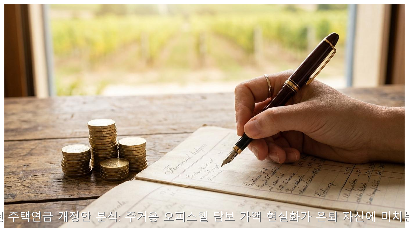 2026년 주택연금 개정안 분석: 주거용 오피스텔 담보 가액 현실화가 은퇴 자산에 미치는 영향 핵심 안내 및 분석 인포그래픽 (3)