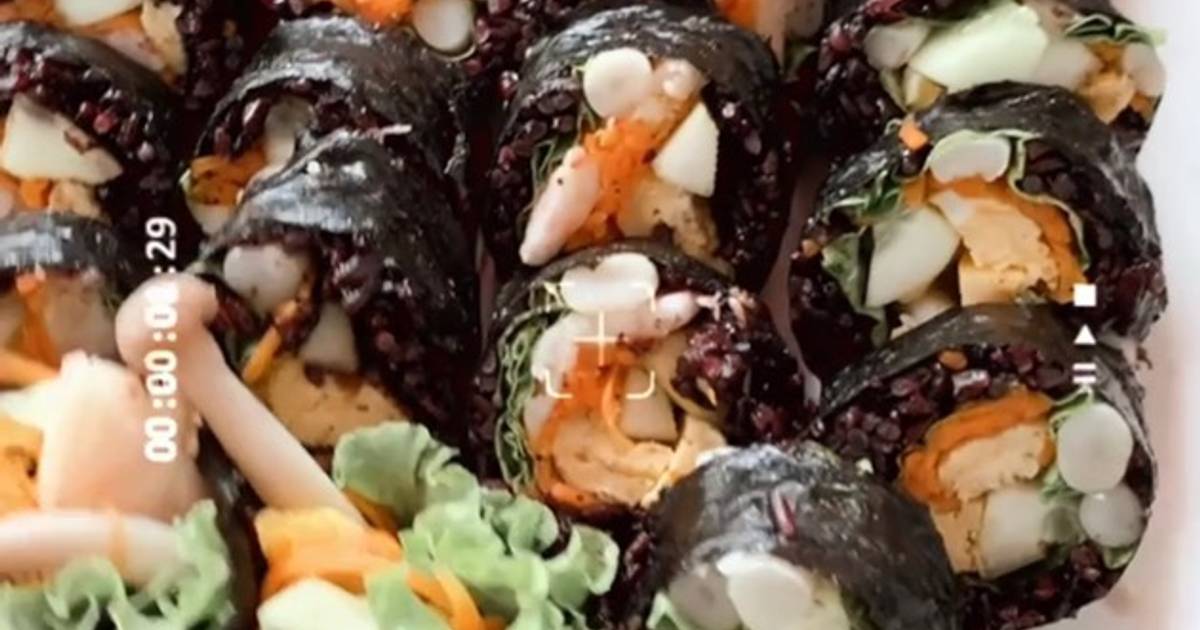 Eat clean - kimbap gạo lứt 👩‍🍳