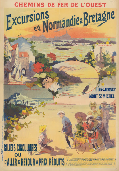 Chemins de Fer de lOuest Excursions en Normandie  Bretagne 1895