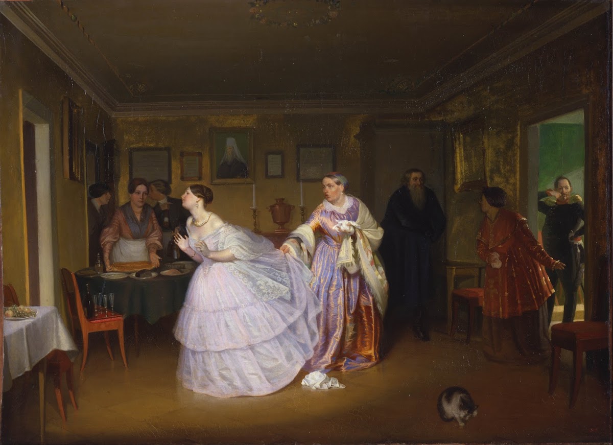The Major Makes a Proposal Inspecting a Bride in a Merchants House