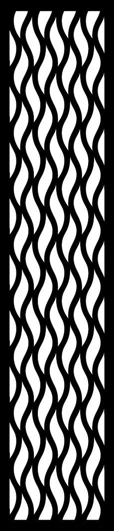 Wavy Vertical Interlocking Pattern Free SVG for Cutting and Engraving