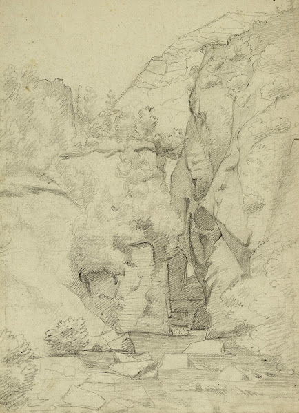 Paysage torrent 19th century