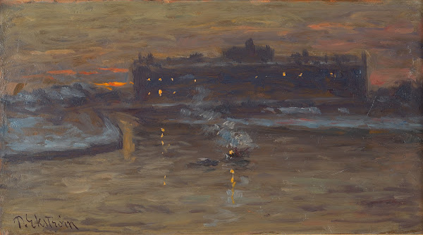 Winter Night by the Stockholm Ström