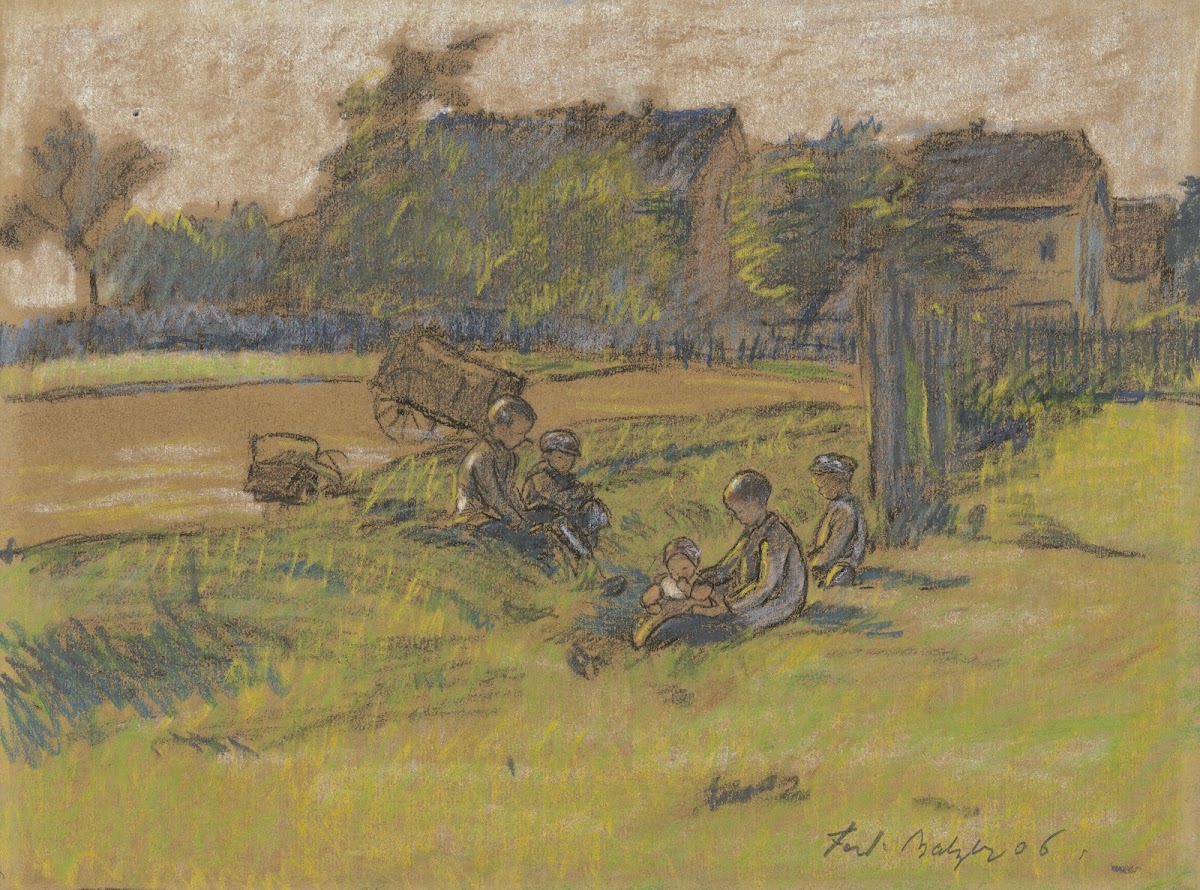 Children on a meadow 1906