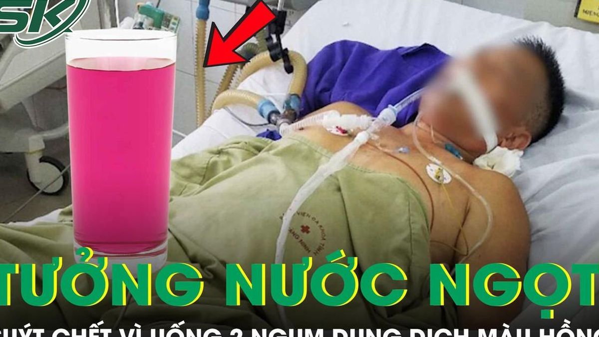 Tưởng nước ngọt, người đàn ông suýt chết sau khi uống 2 ngụm dung dịch màu hồng - Báo Sức Khỏe &amp; Đời Sống