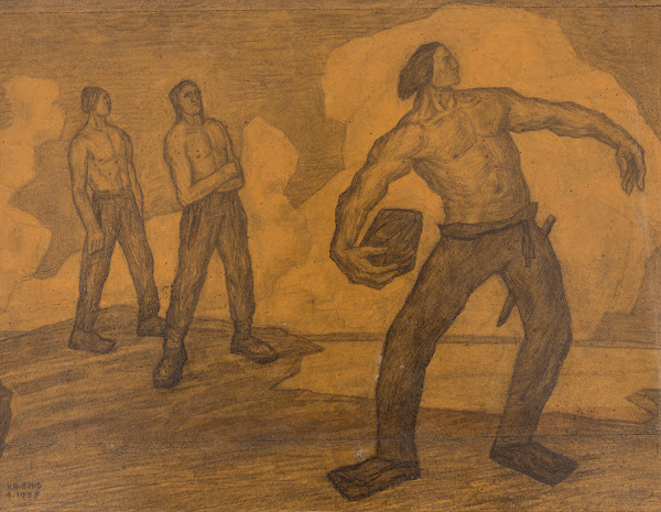 Kalevipoeg kivi viskamas 1935
