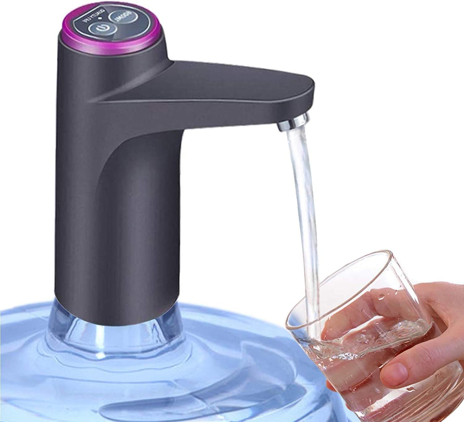 Edihome Bomba de Agua Eléctrica para Garrafas con Adaptador