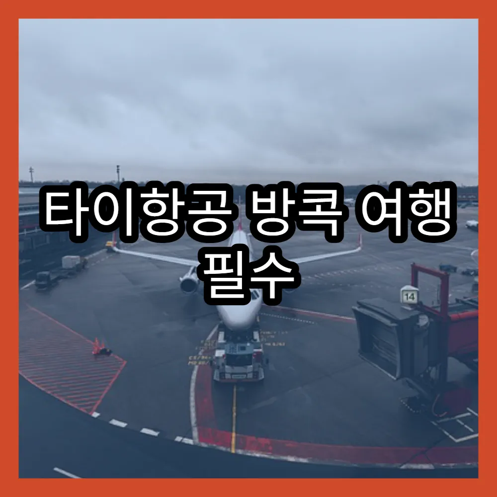 타이항공 방콕 여행 필수 체크리스트와 좌석지정 팁