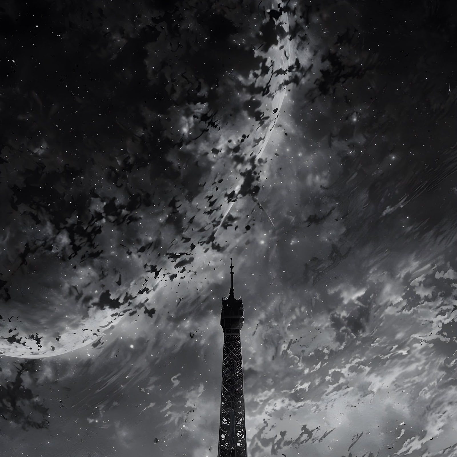Download Eiffel Tower, Paris, Black And White, Landmarks 2K iPhone