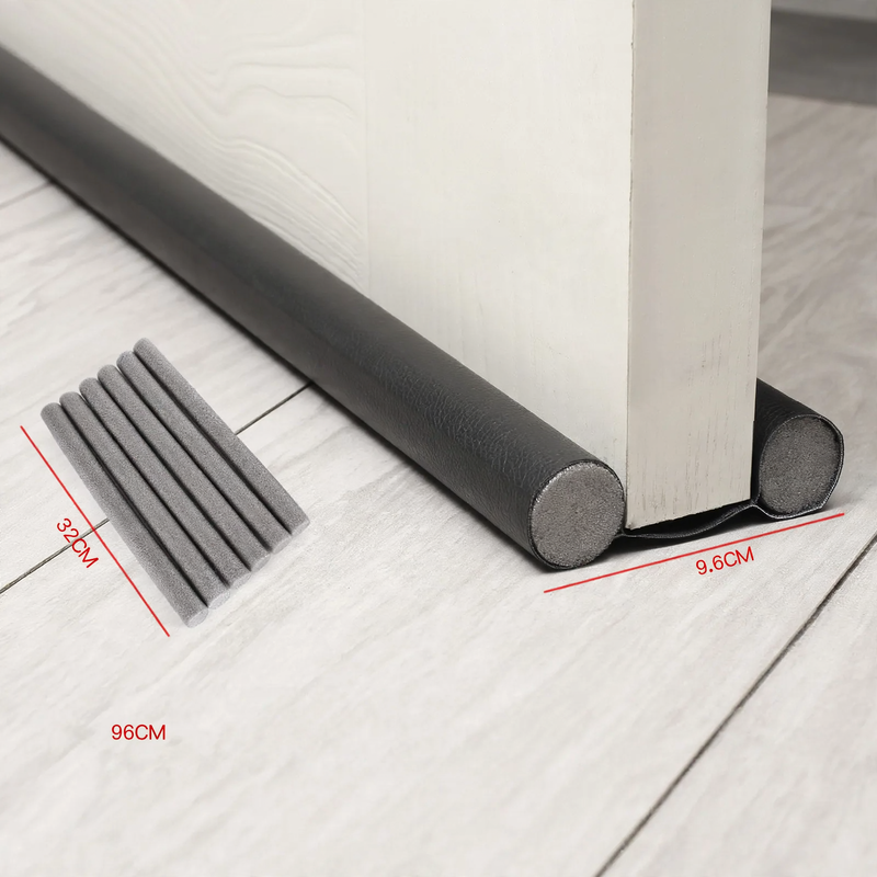 Double-sided door bottom seal, leather, 96 cm