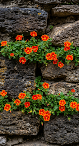 Wall Flowers in Stone